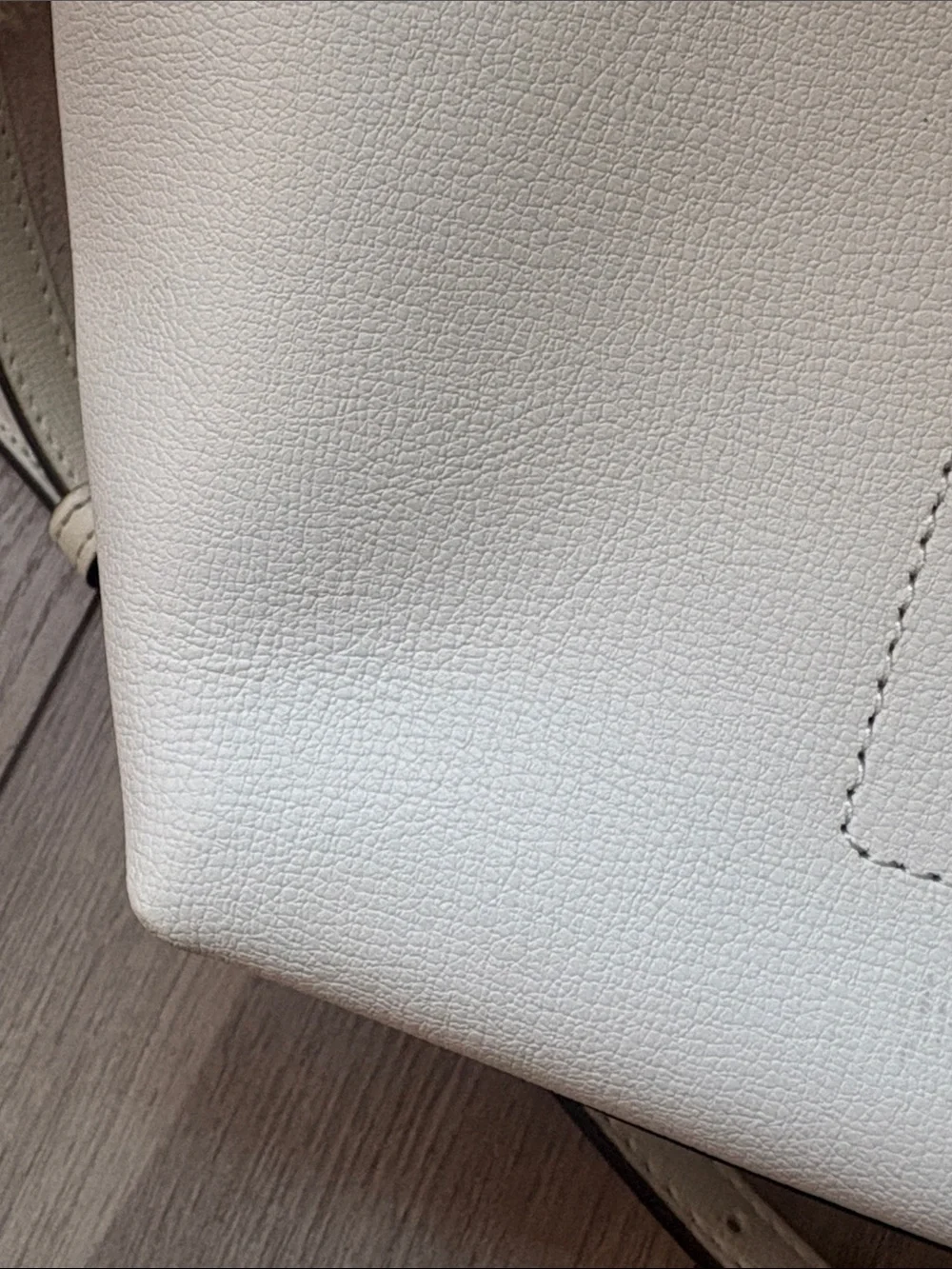 kate spade White Leather Shoulder Tote with Detachable Crossbody Strap
